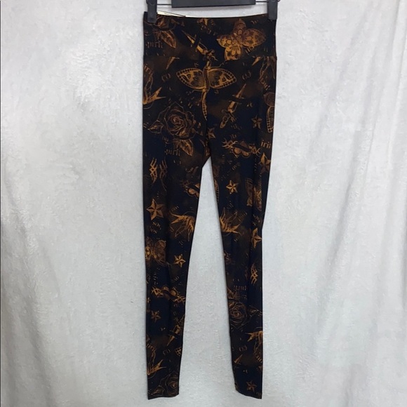 Women's Black and Gold Patterned Jeans - Picture 3 of 6